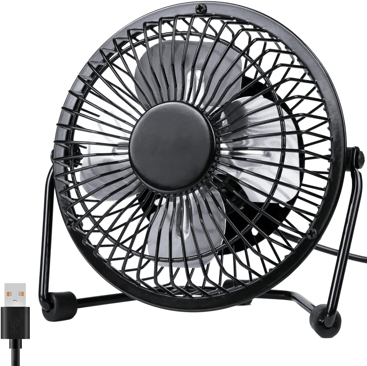 Usb Desk Fan - Mini USB Desk Fan, Quiet 4-Inch