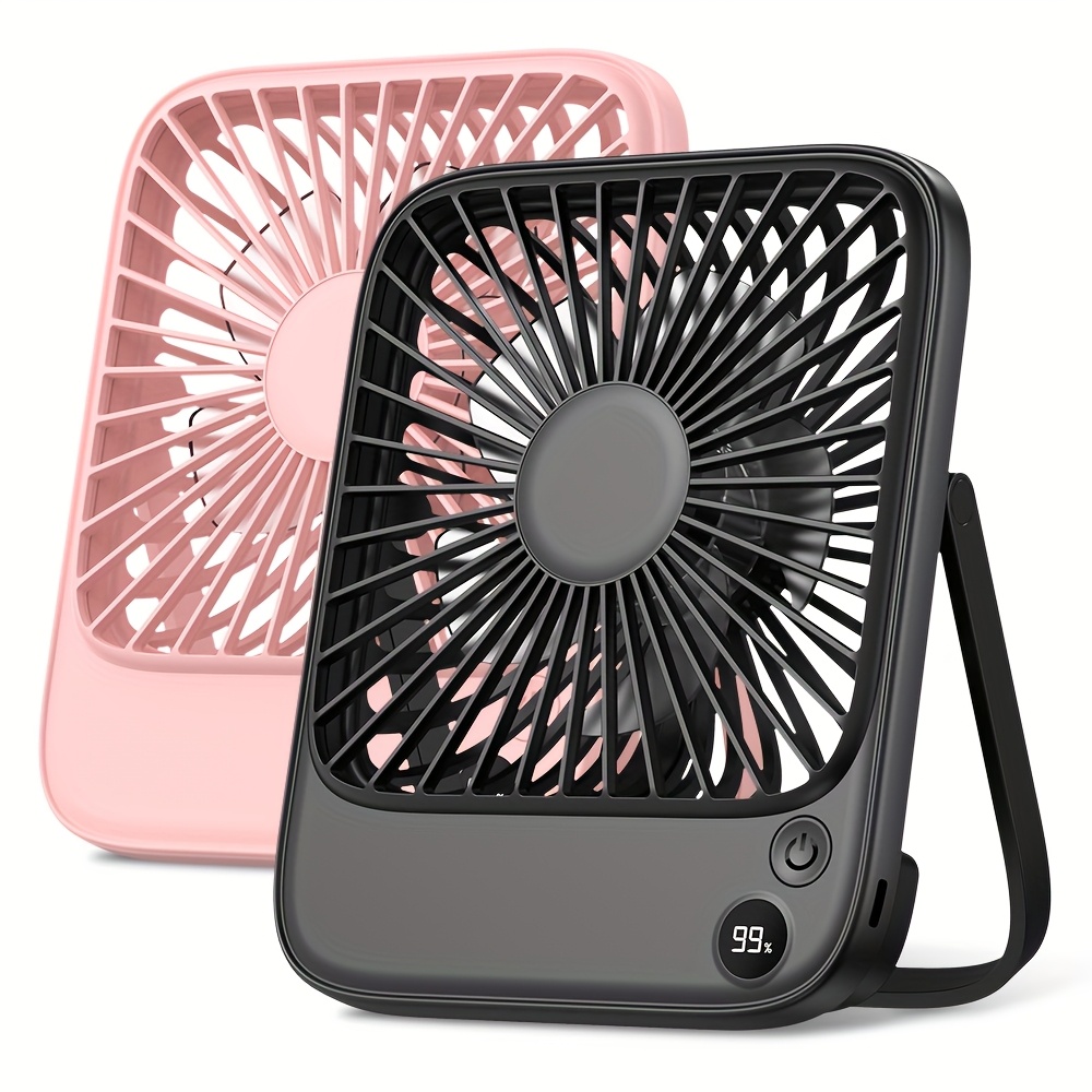 Usb Desk Fan - Portable USB Desk Fan with 5000mAh