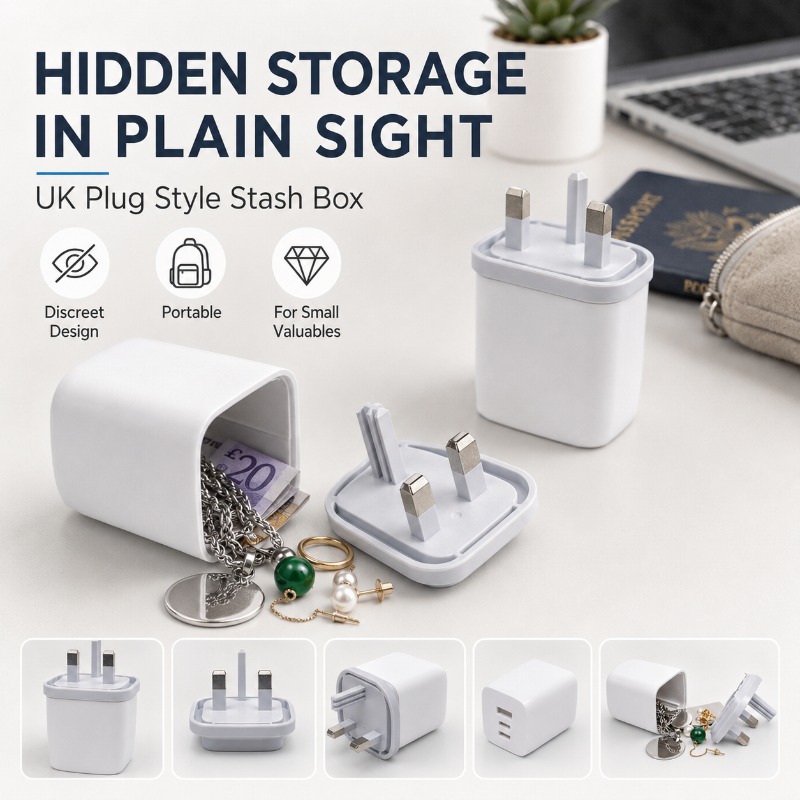 Home Office Uk - Discreet UK Plug Style Stash Box,