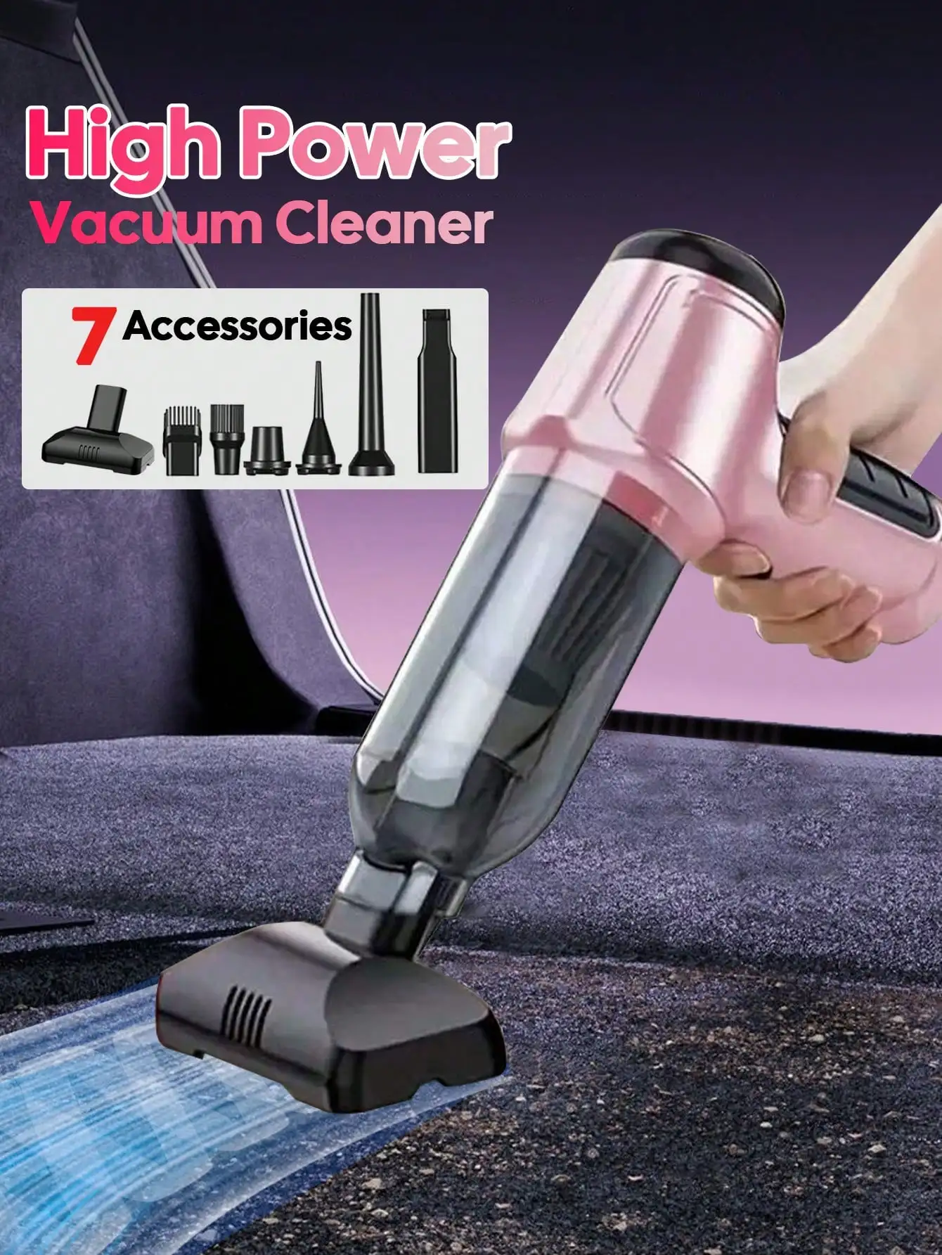 Home Office Laptop - Portable Wireless Vacuum Cleaner, High-Power Mini