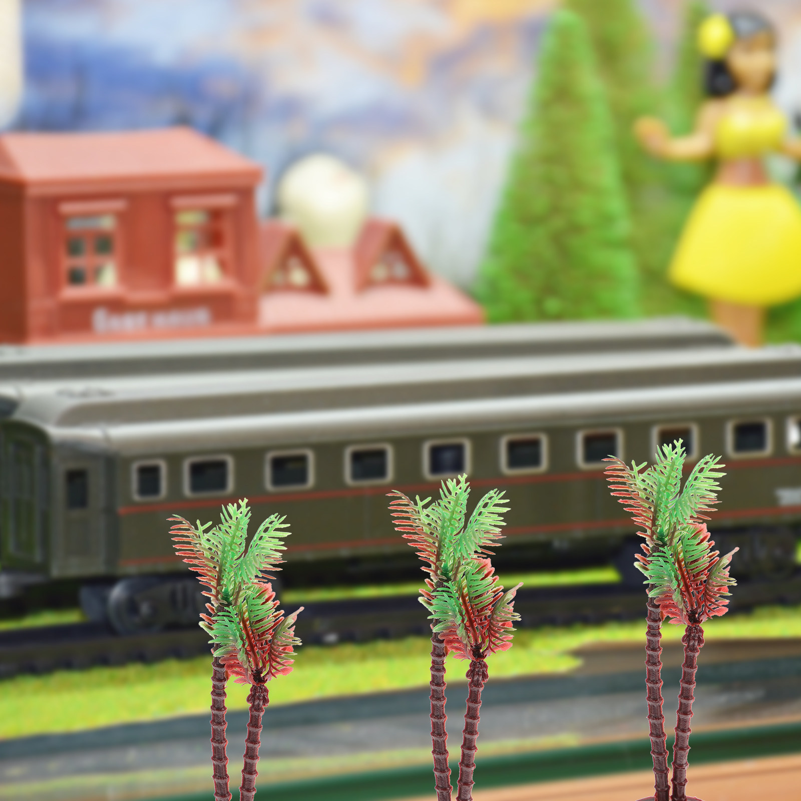 Home Office Simulator - 20Pcs Coconut Tree Decor Small Simulation