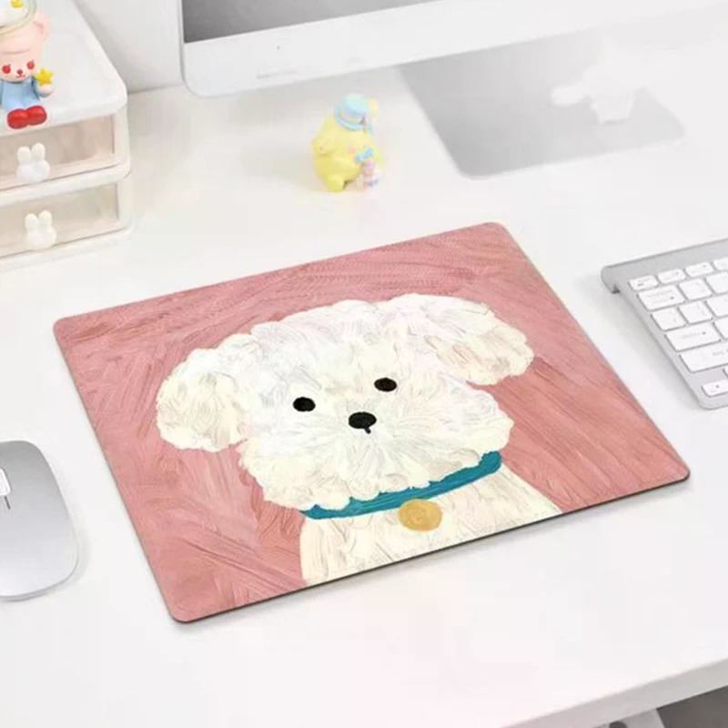 Home Office Laptop - Cute Puppy Mouse Pad Anti-Slip Natural