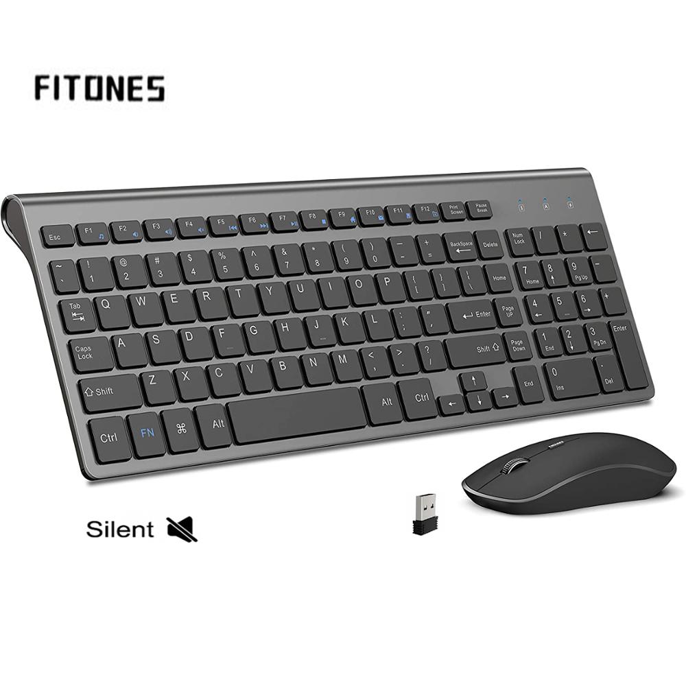 Home Office Uk - Wireless Keyboard and Mouse，Ergonomic design Full-size