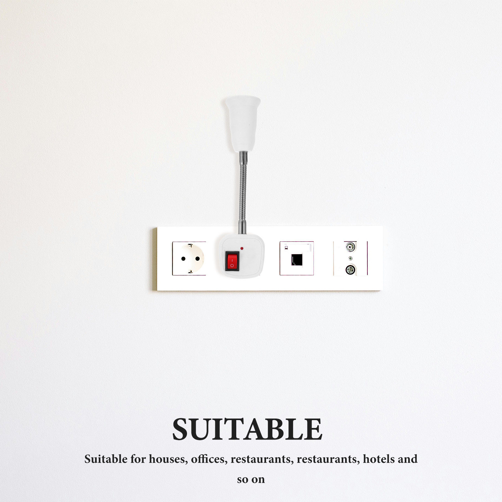 Flexible Gooseneck E27 Socket  - Home Office Uk のレビューと価格
