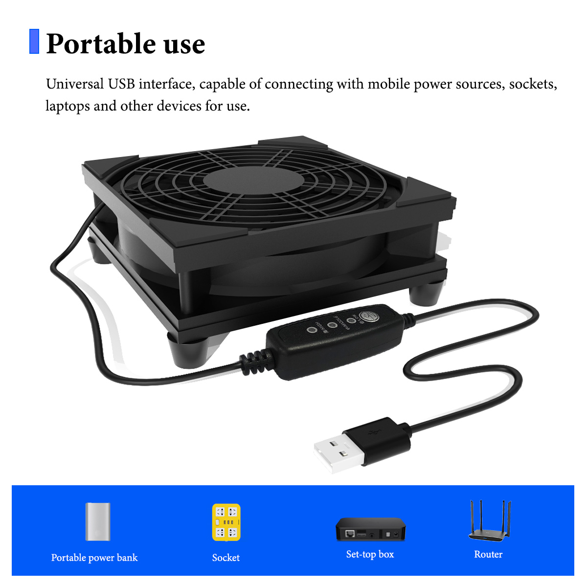 USB 3-Speed Quiet Cooling Fan  - Usb Desk Fan のレビューと価格
