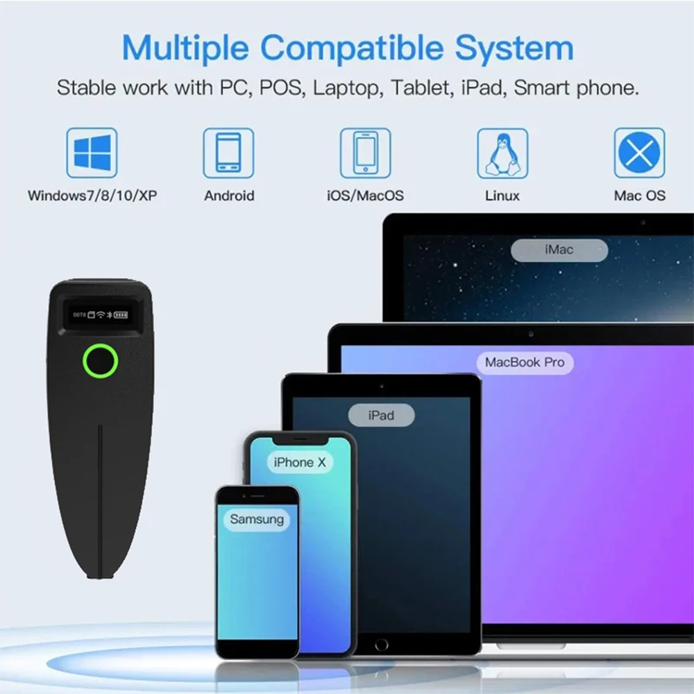 2D Barcode Scanner W7 Mini Wir - Document Scanner Portable のレビューと価格