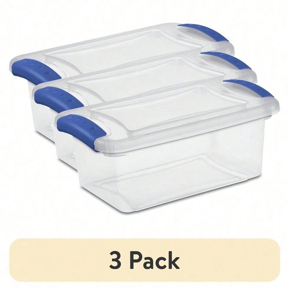 3-Pack 7 Quart Small Clear Pla - Home Office Kitchen のレビューと価格