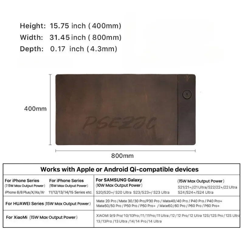 Vintage Cowhide Mouse Pad with - Desk Mat Leather のレビューと価格