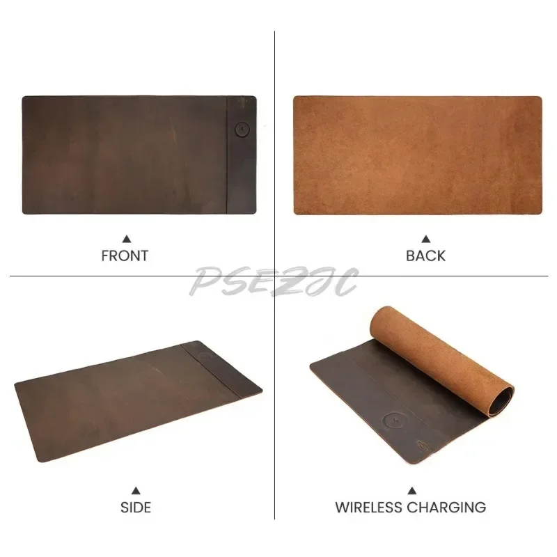 Vintage Cowhide Mouse Pad with - Desk Mat Leather のレビューと価格