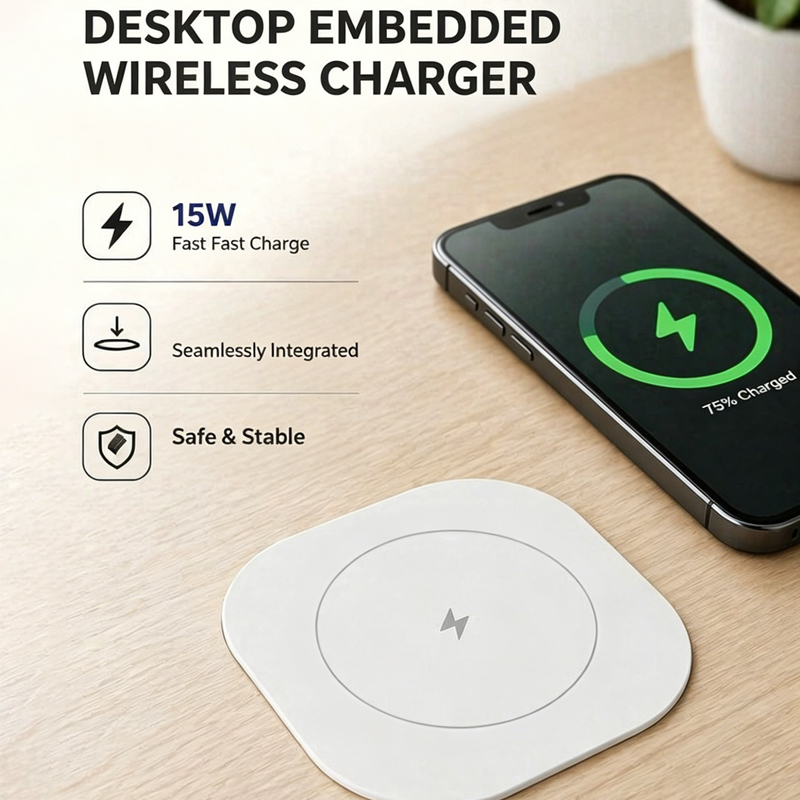 15W Built-in Wireless Charger  - Home Office Uk のレビューと価格