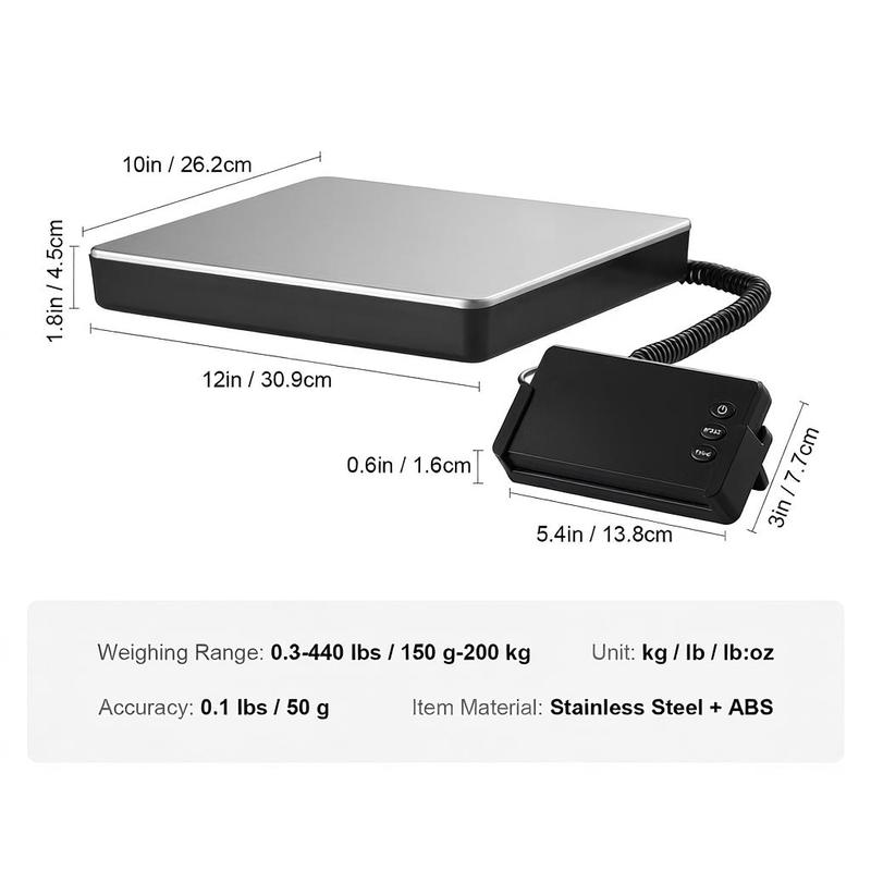 Heavy Duty Courier Scale 440lb - Home Office X Post のレビューと価格