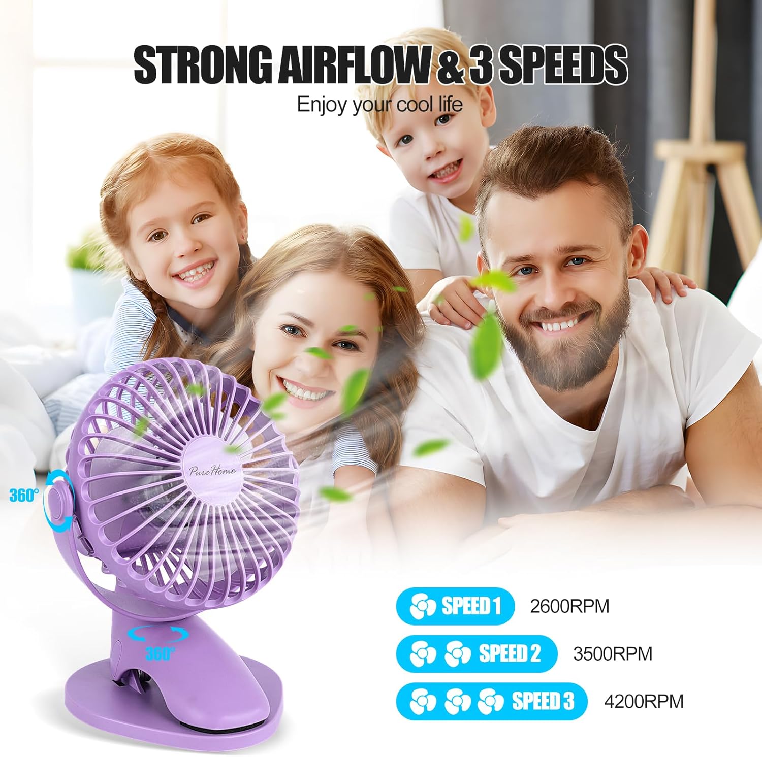 Portable Clip Fan Battery Oper - Usb Desk Fan のレビューと価格