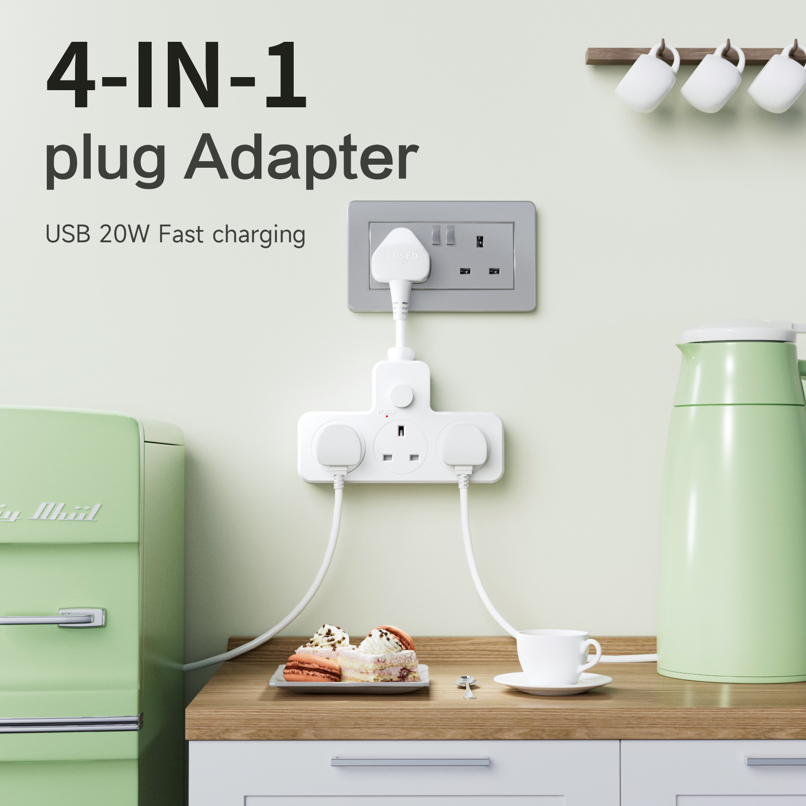 UK Power Plug Wall Outlet 13A  - Home Office Uk のレビューと価格