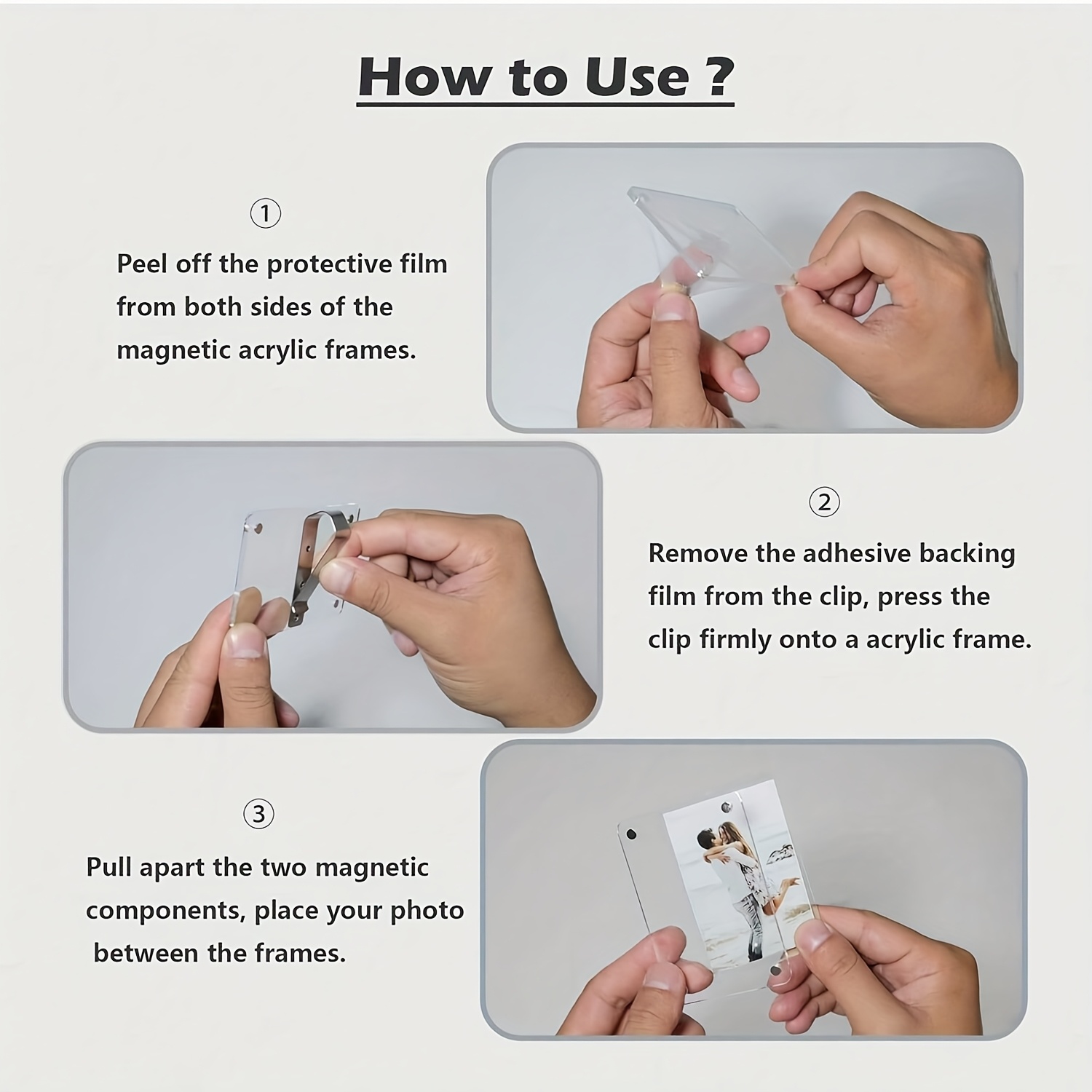 2 Pack Acrylic Magnetic Photo  - Home Office Pinterest のレビューと価格