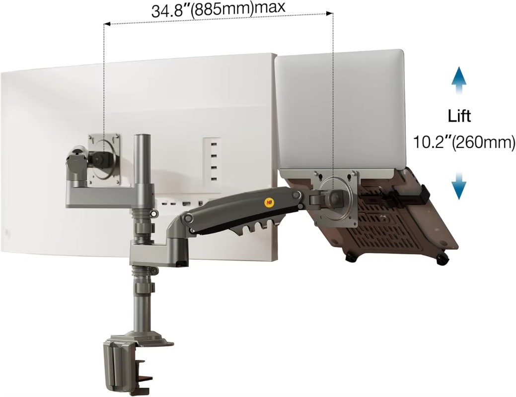 Dual Arm 2 in 1 Combo Laptop M - Monitor Arm Dual のレビューと価格