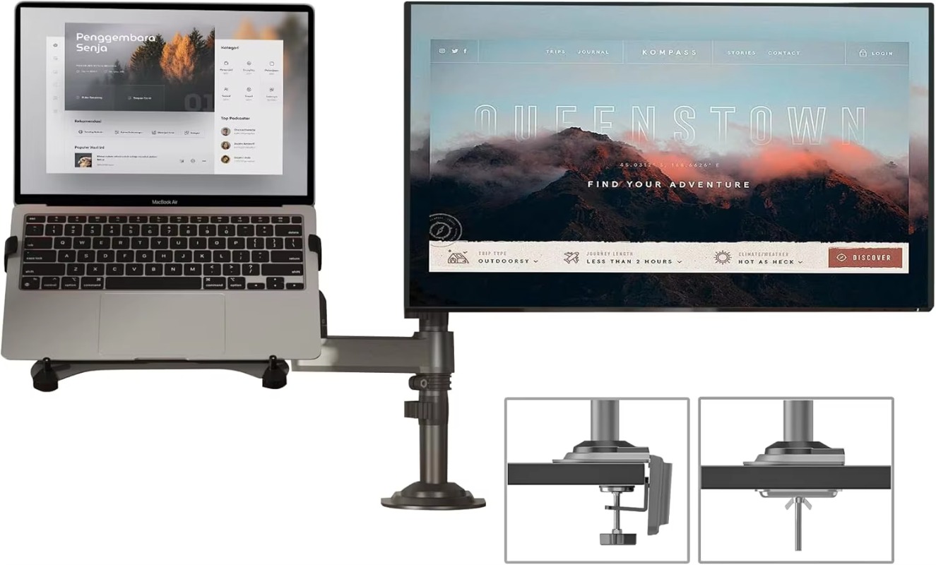 Dual Arm 2 in 1 Combo Laptop M - Monitor Arm Dual のレビューと価格