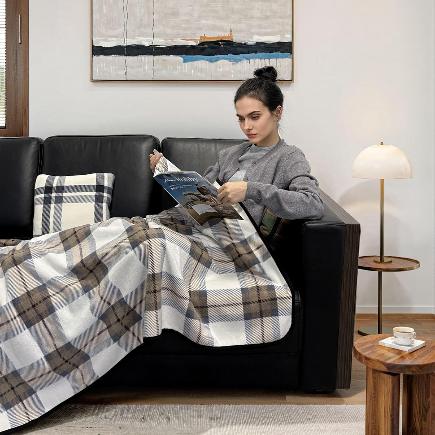 Wearable Blanket Throw Plush F - Home Office With Sofa のレビューと価格