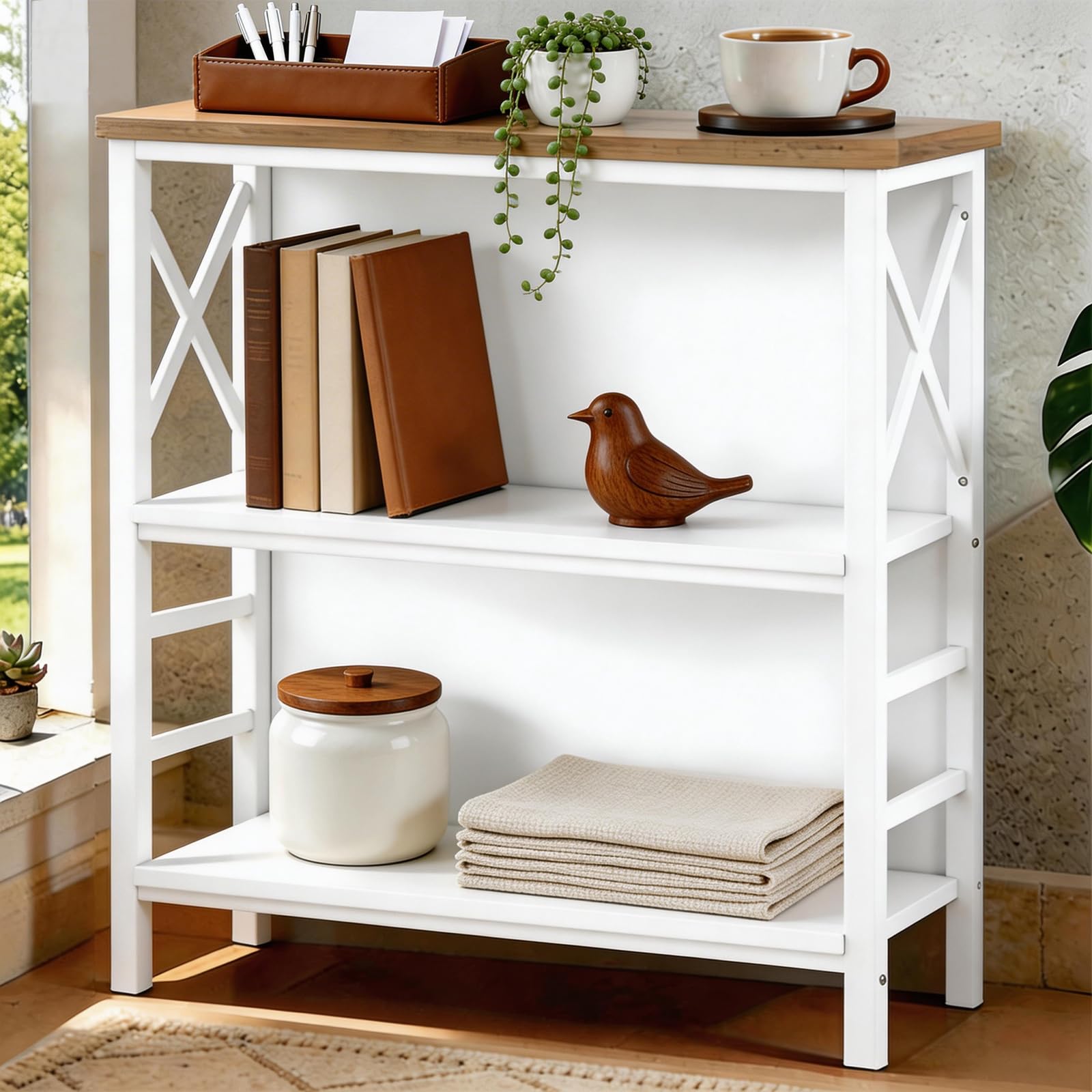 3-Tier Industrial Bookshelf Wi - Home Office Industrial Design のレビューと価格