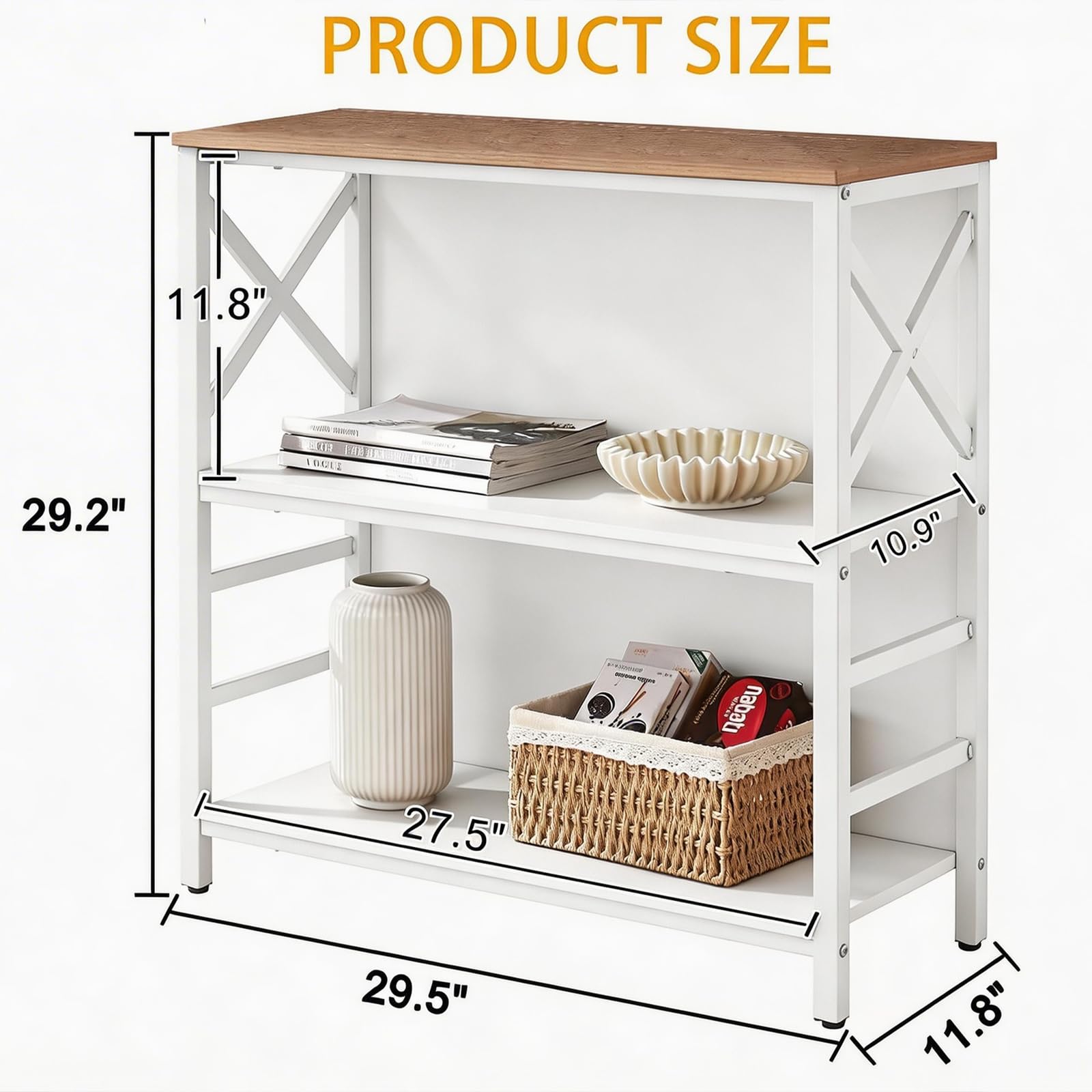 3-Tier Industrial Bookshelf Wi - Home Office Industrial Design のレビューと価格