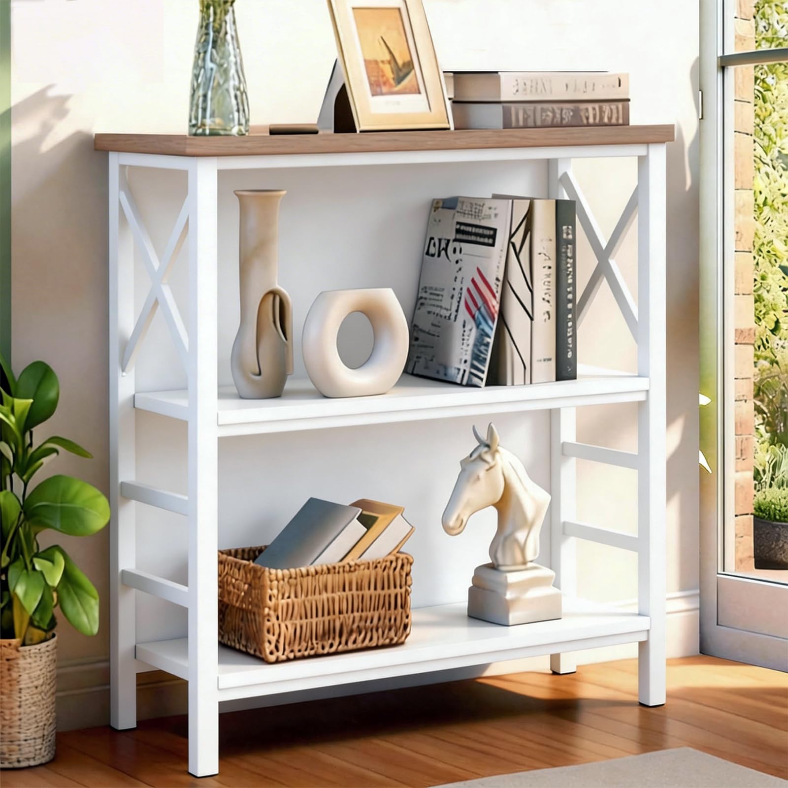 3-Tier Industrial Bookshelf Wi - Home Office Industrial Design のレビューと価格