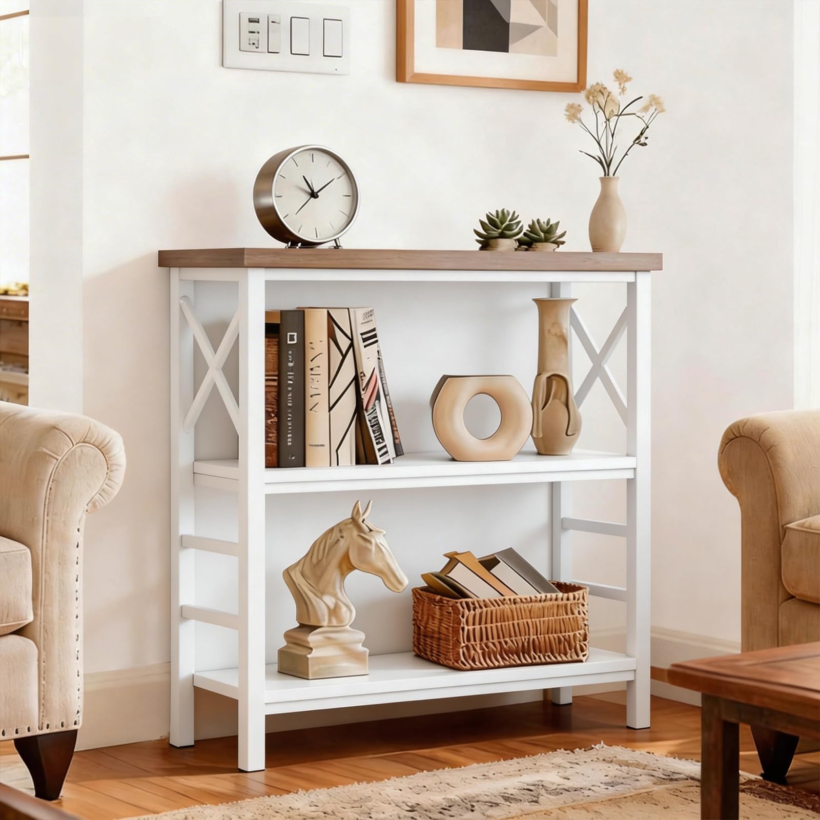 3-Tier Industrial Bookshelf Wi - Home Office Industrial Design のレビューと価格