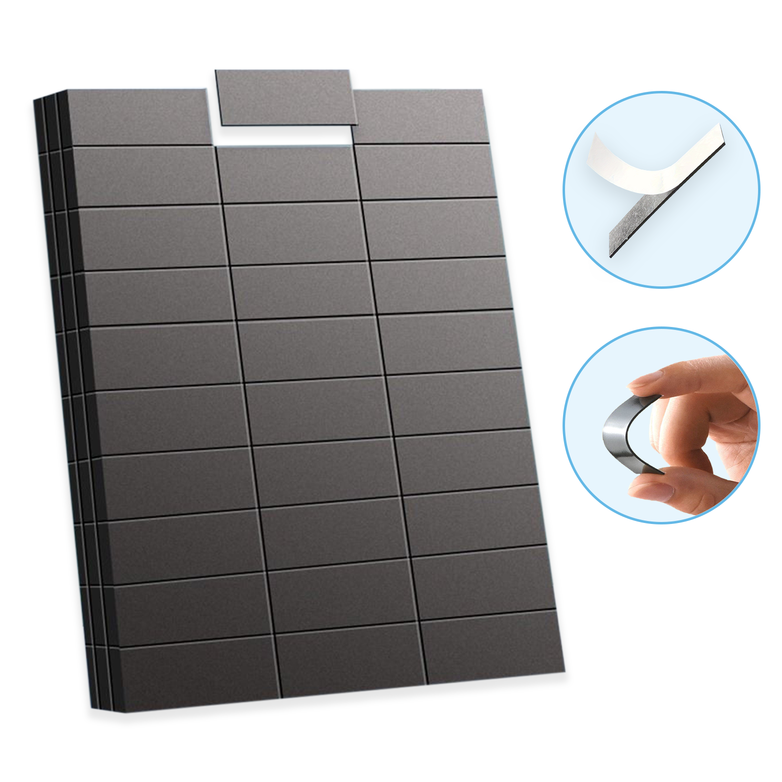 90 Pcs/Set Flexible Self-Adhes - Whiteboard Magnetic のレビューと価格