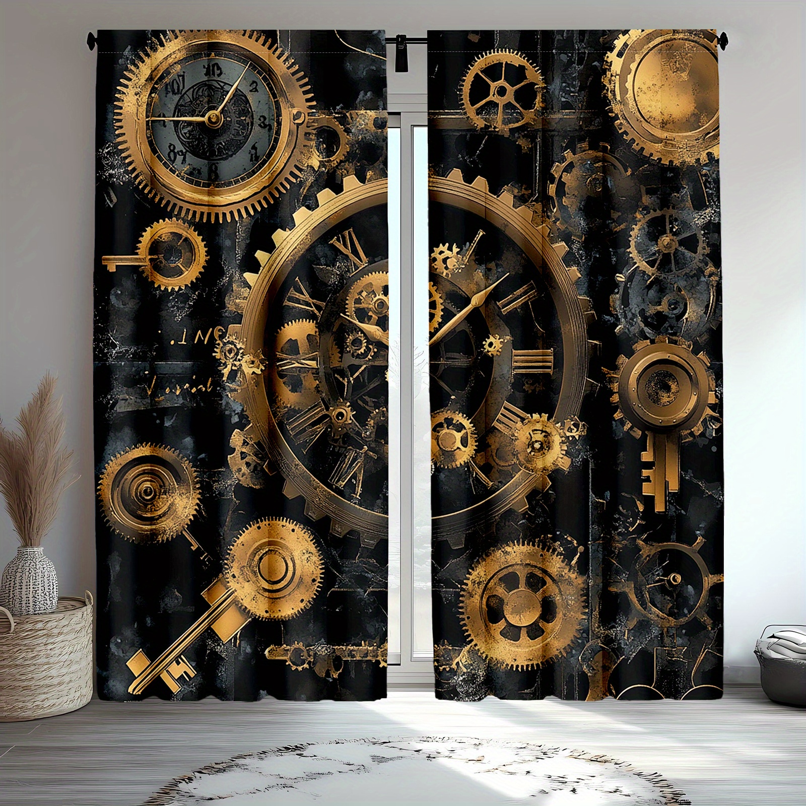 2pcs Steampunk Vintage Art Cur - Home Office Industrial Design のレビューと価格