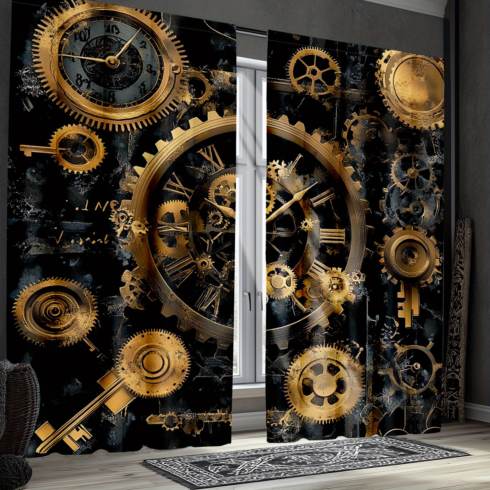 2pcs Steampunk Vintage Art Cur - Home Office Industrial Design のレビューと価格