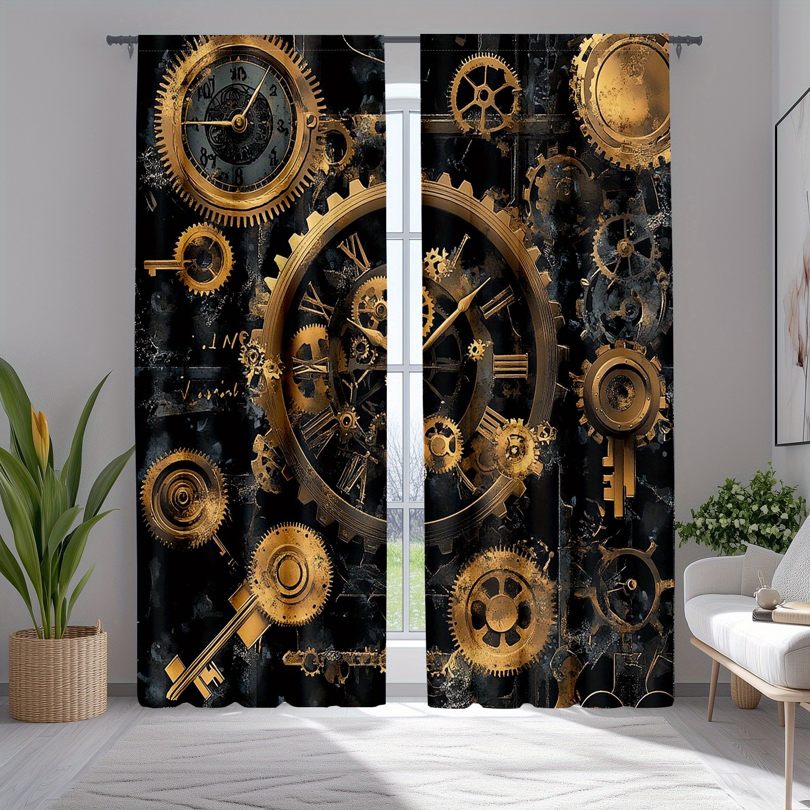 2pcs Steampunk Vintage Art Cur - Home Office Industrial Design のレビューと価格