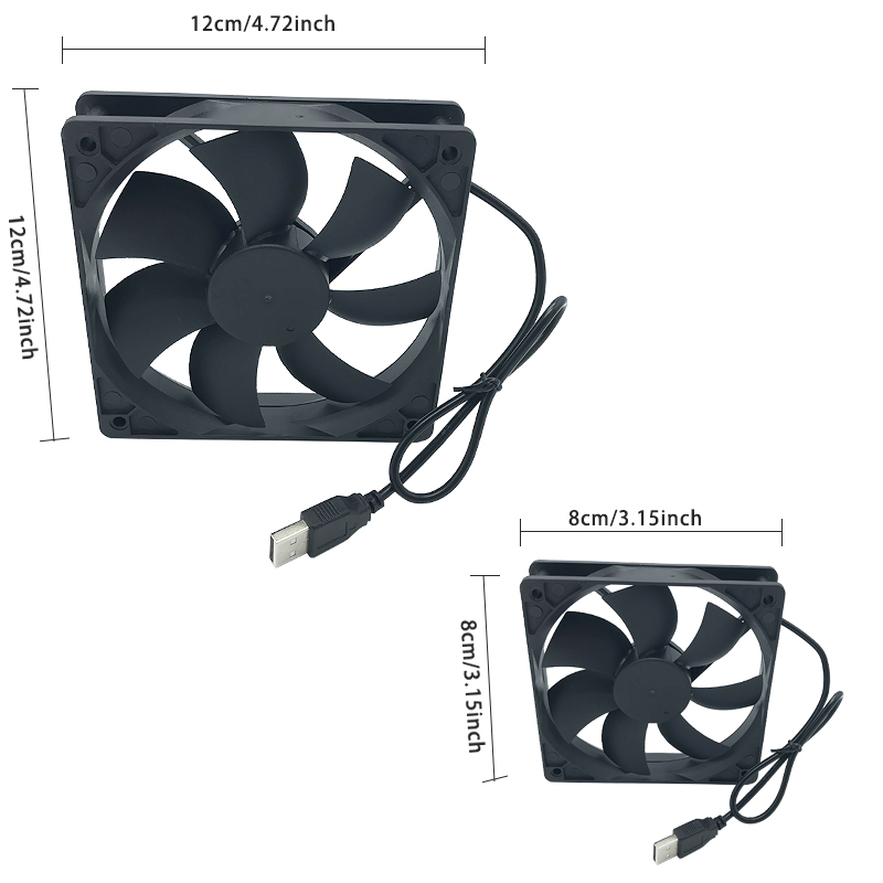 8/12cm 12V USB Powered Compute - Usb Desk Fan のレビューと価格