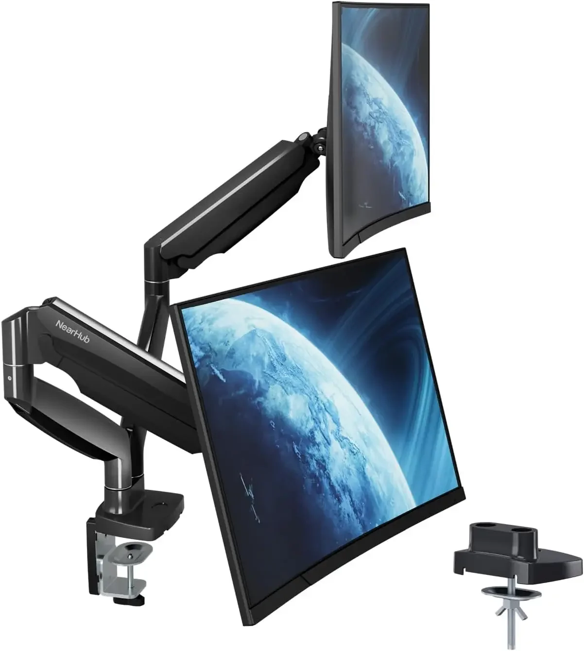 Curved Monitor Mount Dual Moni - Monitor Arm Dual のレビューと価格