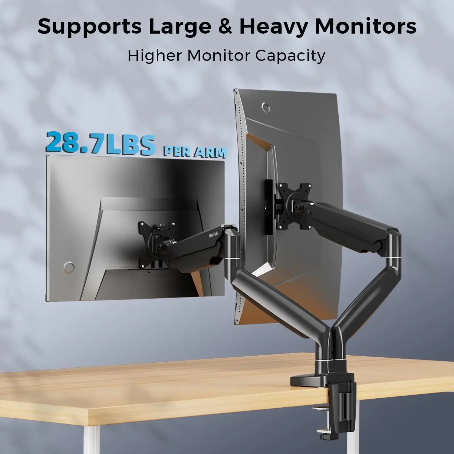 Curved Monitor Mount Dual Moni - Monitor Arm Dual のレビューと価格