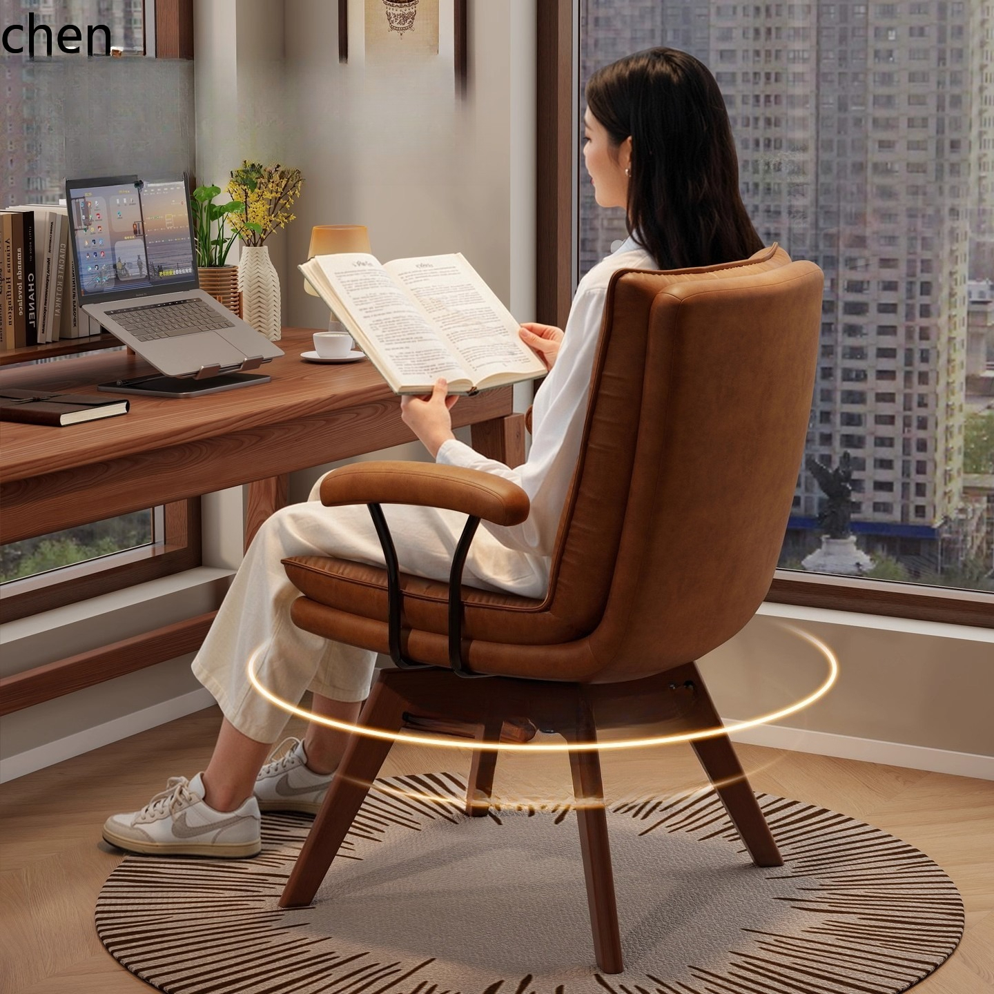 CZ Home Solid Wood Swivel Desk - Home Office Login のレビューと価格