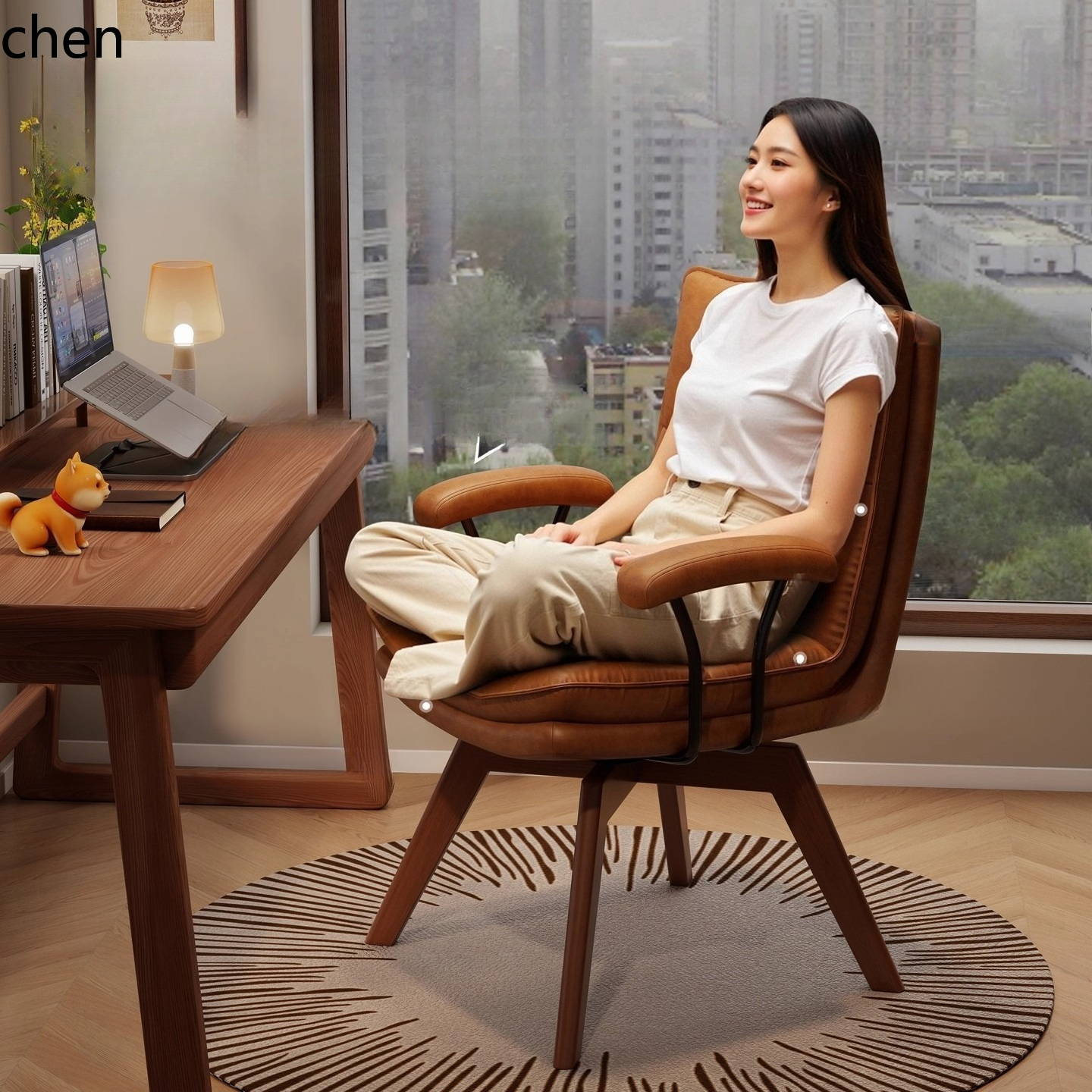 CZ Home Solid Wood Swivel Desk - Home Office Login のレビューと価格