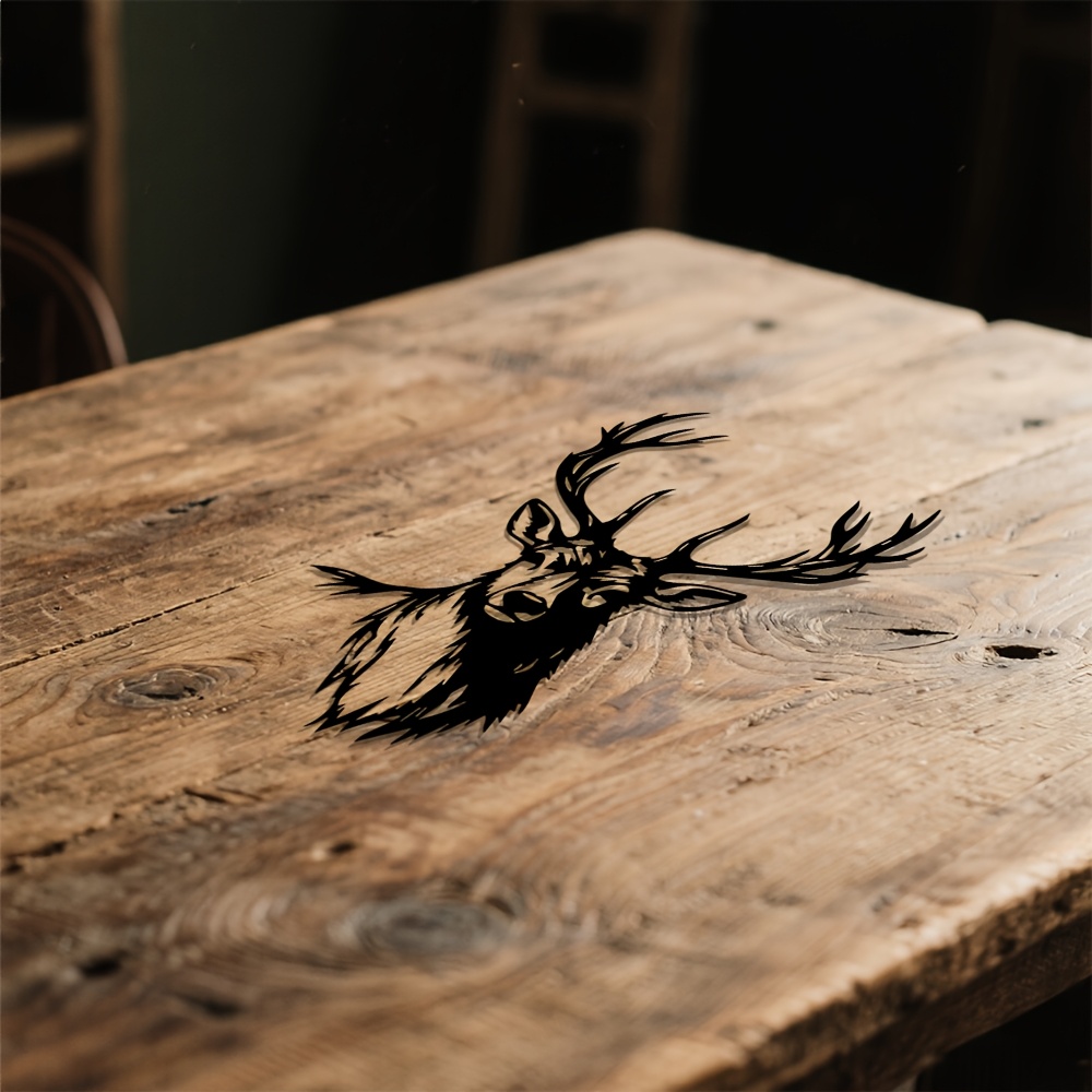 Metal Deer Head Wall Art, Iron - Home Office Head のレビューと価格