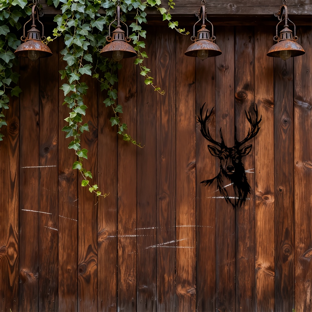Metal Deer Head Wall Art, Iron - Home Office Head のレビューと価格