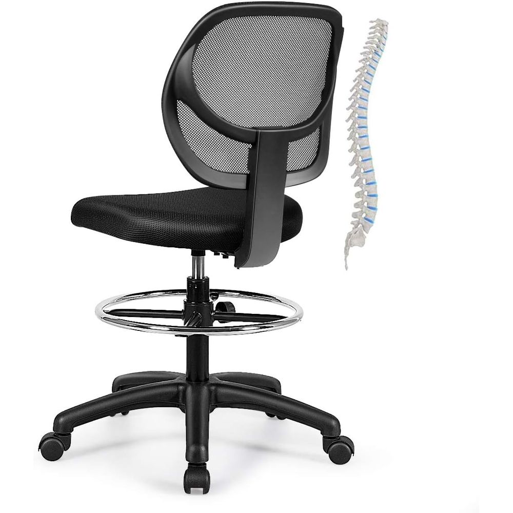 Ergonomic Black Mesh Swivel Of - Home Office Kitchen のレビューと価格