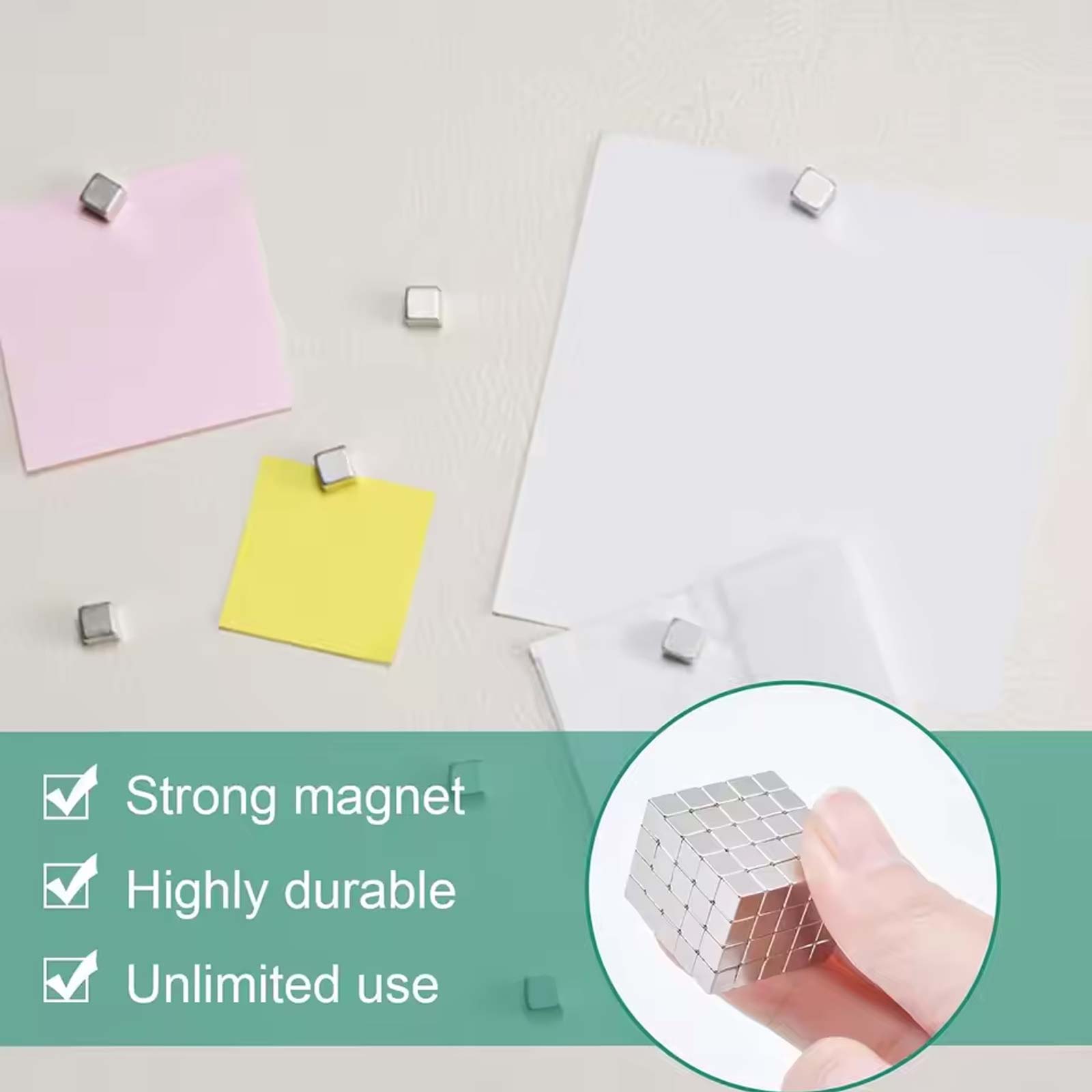 50/100 Pcs Small Square Magnet - Whiteboard Magnetic のレビューと価格