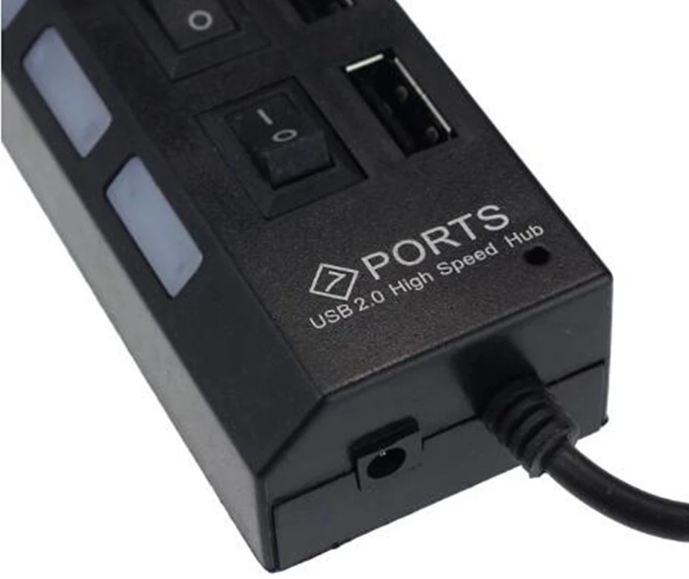 7 Port USB 2.0 Hub Splitter Fo - Home Office Laptop のレビューと価格