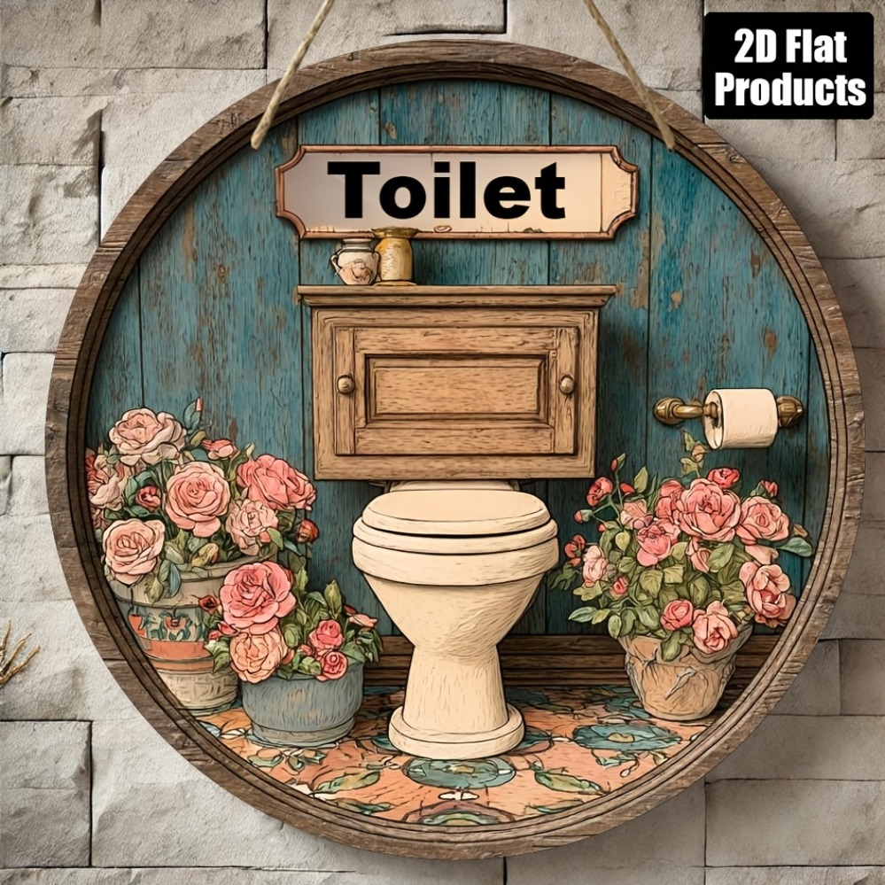 2D Metal Sign, 8x8 Inch Round  - Home Office Gif のレビューと価格