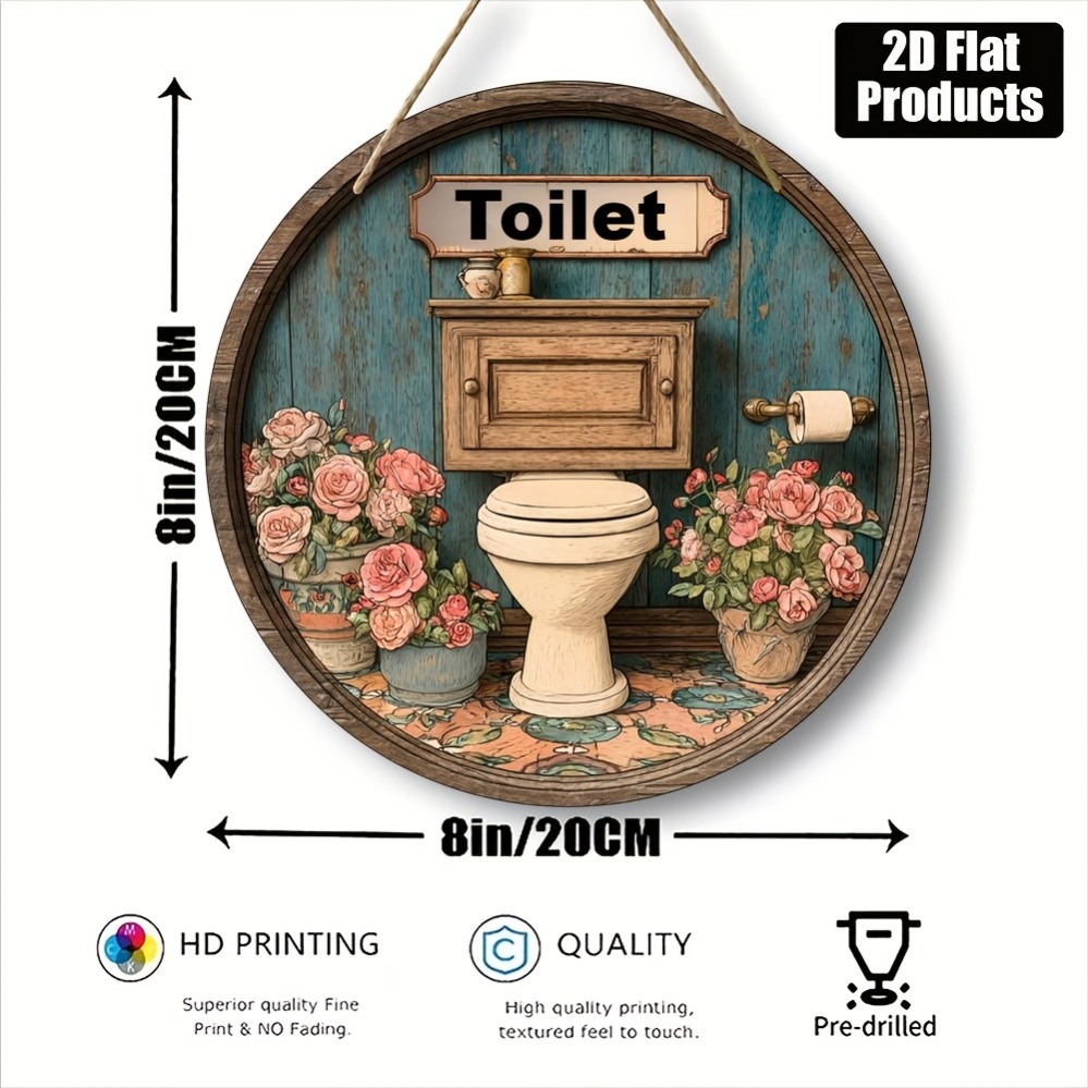 2D Metal Sign, 8x8 Inch Round  - Home Office Gif のレビューと価格