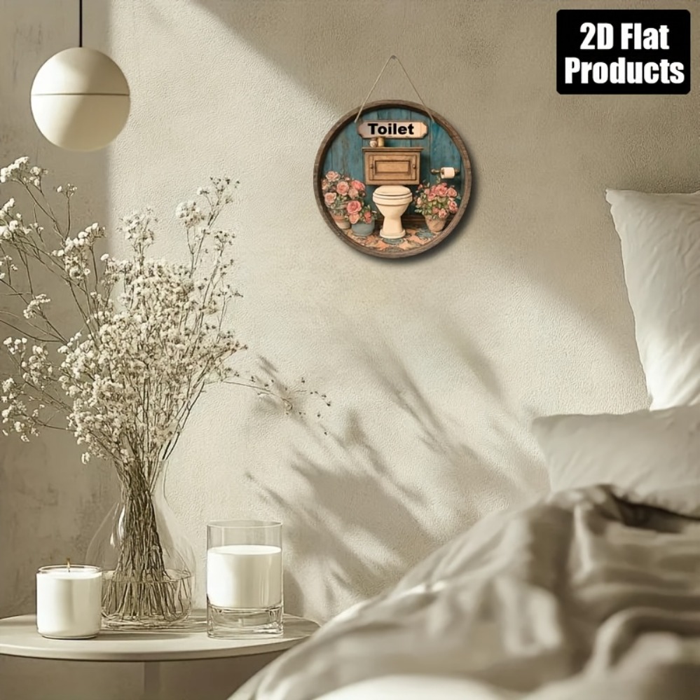 2D Metal Sign, 8x8 Inch Round  - Home Office Gif のレビューと価格