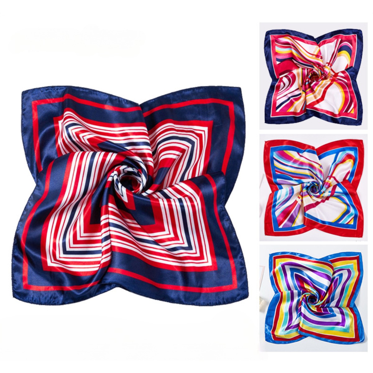 50*50cm Square Silk Scarves Sc - Home Office Head のレビューと価格