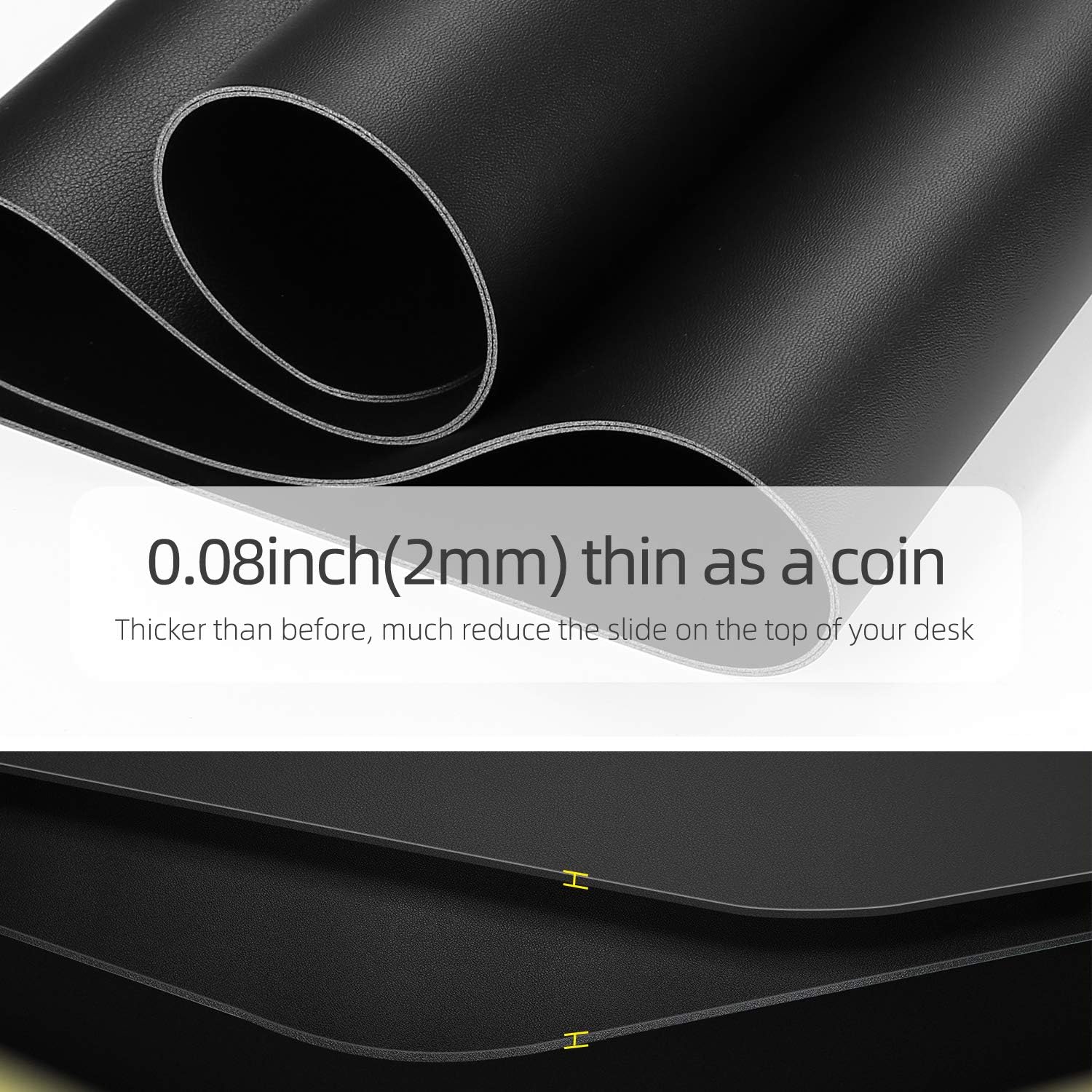 Dual-Sided Desk Pad Protector, - Desk Mat Leather のレビューと価格