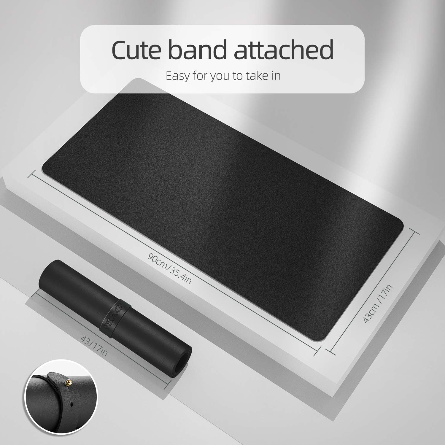 Dual-Sided Desk Pad Protector, - Desk Mat Leather のレビューと価格