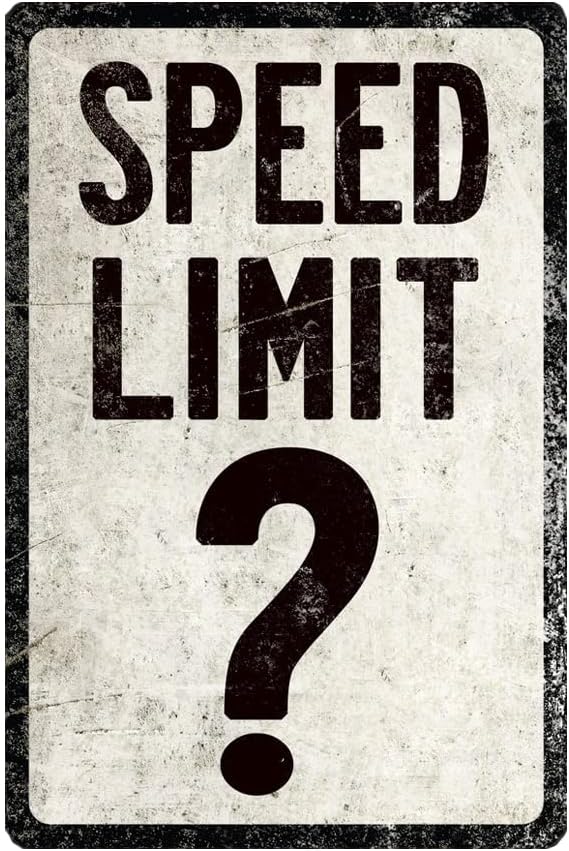 Speed Limit Question Mark Sign - Home Office Questions のレビューと価格