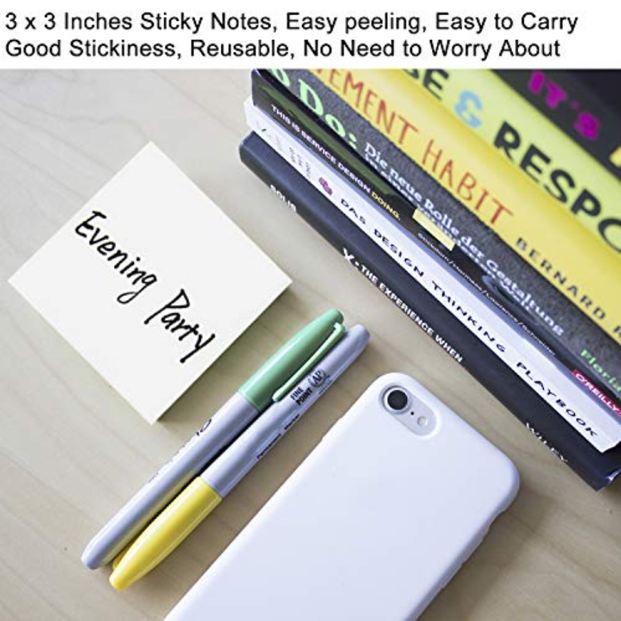 White Sticky Notes, 6 Pads, 3  - Home Office X Post のレビューと価格