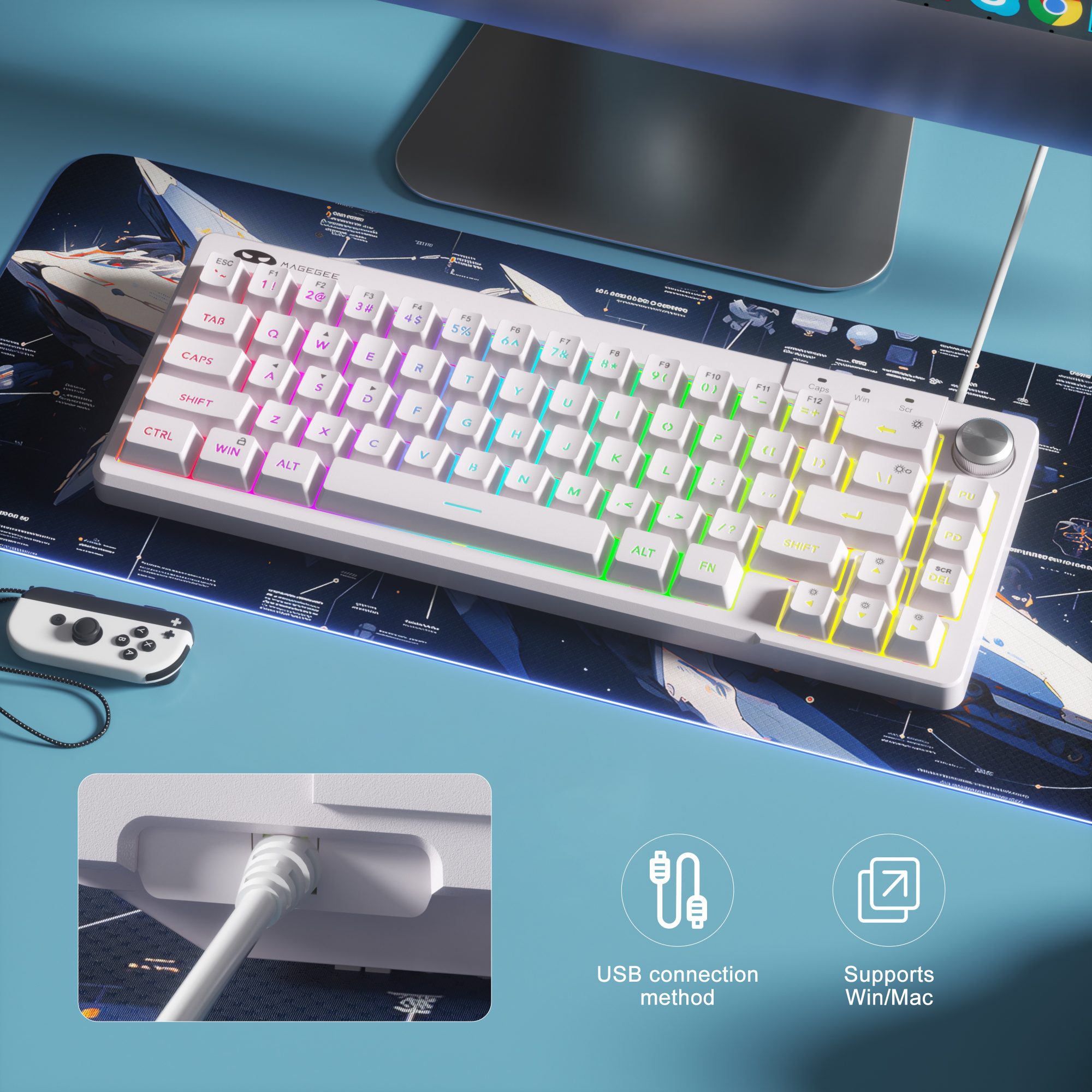 MageGee TS68 Mini 60% RGB Gami - Home Office Laptop のレビューと価格