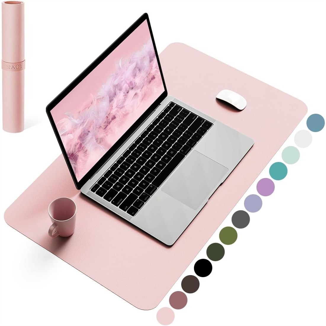 Non-Slip Leather Desk Pad, Wat - Desk Mat Leather のレビューと価格