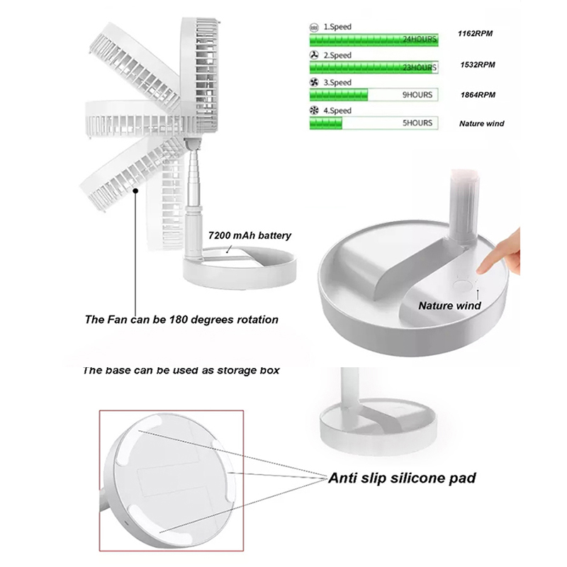 Outdoor Pedestal Telescopic St - Usb Desk Fan のレビューと価格